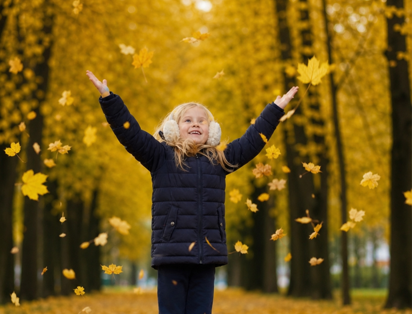 Der Herbst lässt die Blätter tanzen